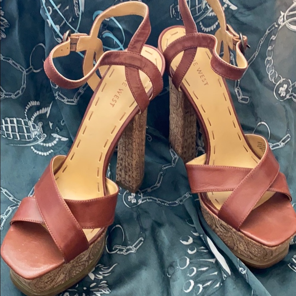 Nine West strappy heels.